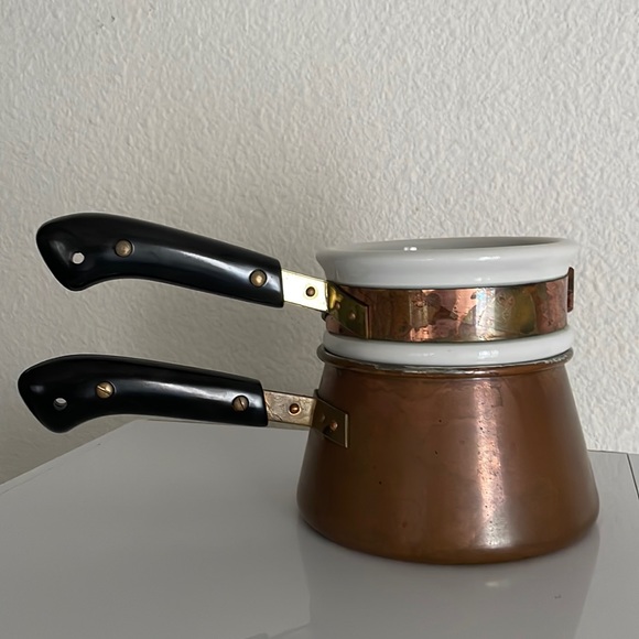 Vintage Kitchen Vintage Cordon Bleu Bain Marie Copper Apilco